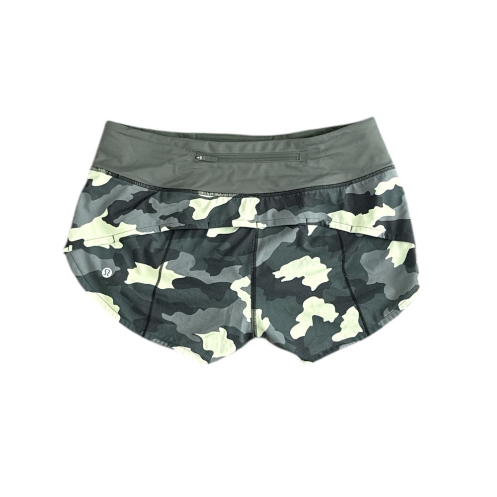 Lululemon Camo Speed Shorts – Size 4